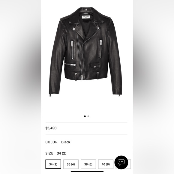 Saint Laurent authentic LAMBSKIN leather biker jacket perfect condition - Picture 3 of 7